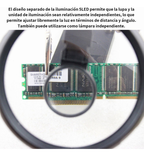 ** Lupa Con Base De Pinza De Luz Led For Soldar