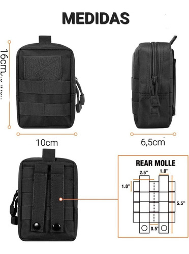 Bolso Tactico Auxiliar Multiuso Compacto