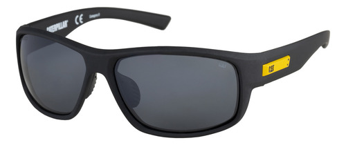 Anteojo De Sol Cat Polarizado - Cts-fused-104p Lente Plateado Varilla Negro Armazón Negro Diseño Espejo