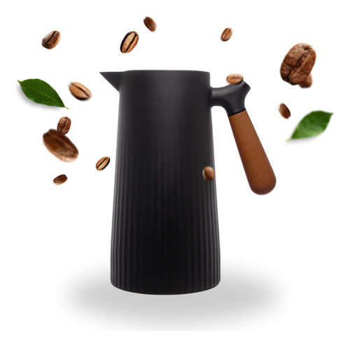 Garrafa Térmica 1l Vácuo Café Chá Cabo Imita Madeira 12hrs