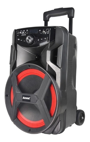 Caixa de som Amvox Aca 250 Groove portátil com bluetooth preta 110V/220V