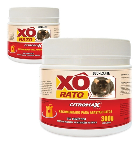 Kit P/ Afastar Ratos E Camundongos Xô Rato Pastilhas 2x300g