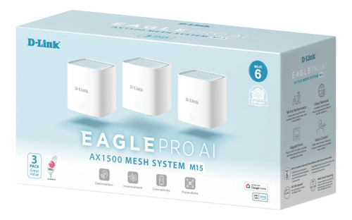 D-link M15-3 Mesh Router Wifi 6 Ax1500 3 Unidades