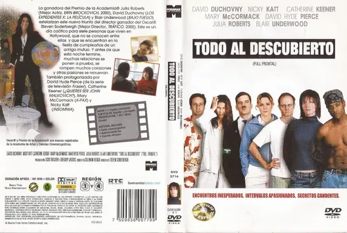 Full Frontal Dvd David Duchovny Julia Roberts 2002 (Usado)