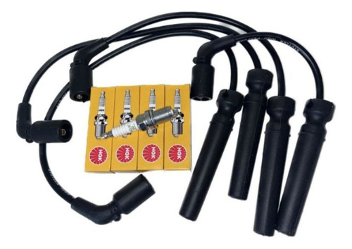 Kit Cables De Bujia + Bujias Chevrolet Aveo 1.4 2004-2016