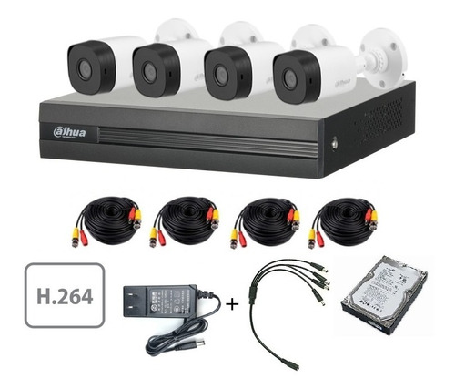 Kit De 4 Camaras Completo Listo Para Instalarse 720p