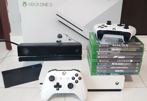 Xbox One S 1 Tera-kinect -2controles+14 Juegos+4 Obsq 