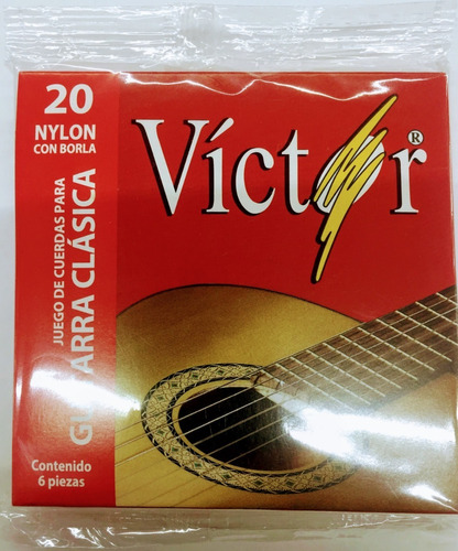 Cuerdas Guitarra Acustica Clasica Victor Nylon