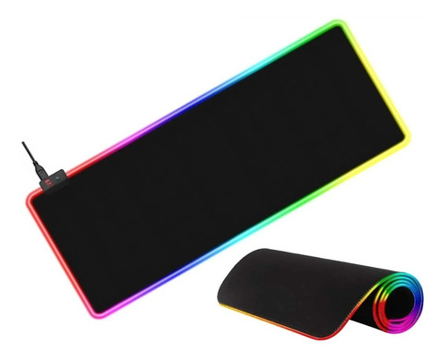 Mouse Pad Led Rgb 8 Modos De Iluminacion Antiderrapante Flexible 78cm * 30cm Mousepad
