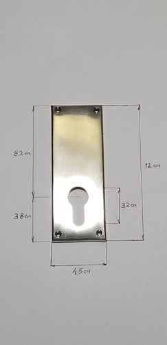 Bocallave De 12cm.x4,5cm. Cilindro Europerfil En Platil Inox Plateado