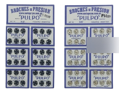 Broches A Presión Marca Pulpo Niquel O Negro 8 Mm