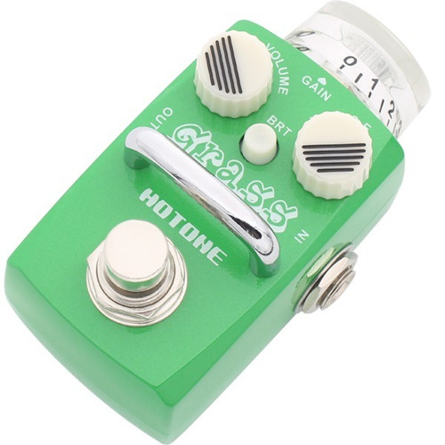 Pedal Hotone Grass Mini Overdrive Para Guitarra Color Verde