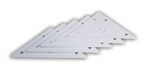 40 Soportes Plano Para Alacena Escuadra Epoxi Blanco