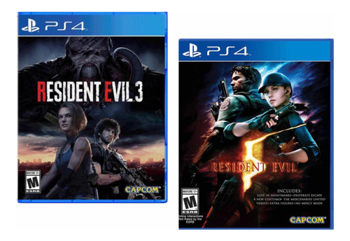 Combo Pack Resident Evil 3 Remake + Resident 5 Ps4 Nuevos*