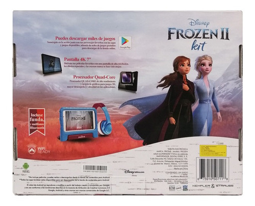 Imagen 6 de 8 de Kit Frozen Tablet 7'' + Audífonos + Bumper Disney