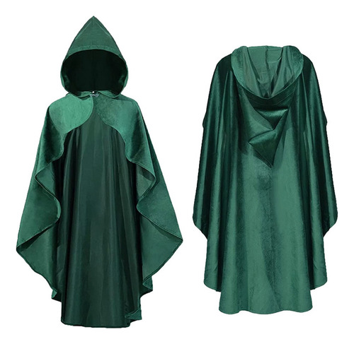 N Disfraz Medieval De Mujer Con Capucha, Capa De Bruja,