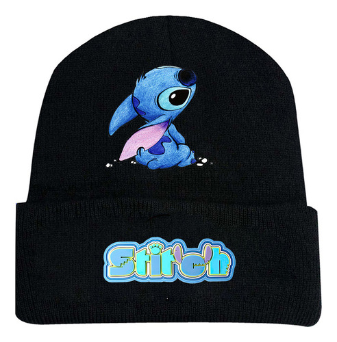 Gorro De Punto Cálido Con Logo De Dibujos Animados Stitch