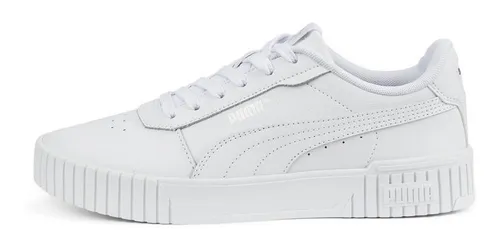 PUMA Carina L, Zapatillas Mujer, Blanco White/White/Silver, 39 EU