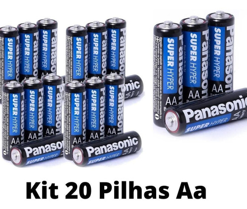 Pilhas Aa Panasonic Comum Kit C/20 Pilha Aa