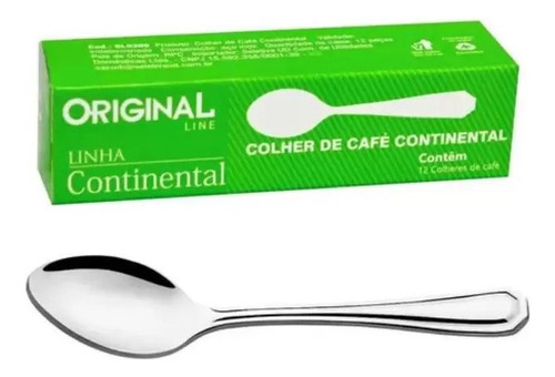 Cj De Colheres Café Inox 12 Pçs Continental - Talheres