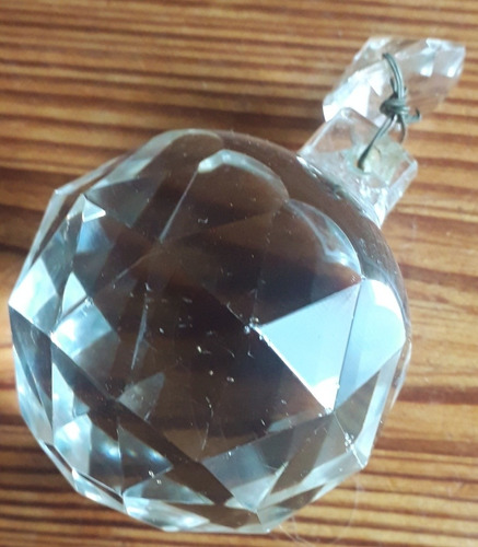 Antiguo Cairel Esfera Cristal De Roca Checo Para Araña 5.5cm