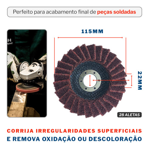 Disco Flap Pegatec 115x22 Vermelho Medio