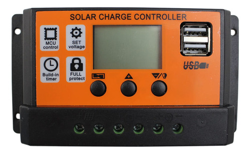 Controlador Carga Solar Pwm Regulador Bateria Panel 12 V 24