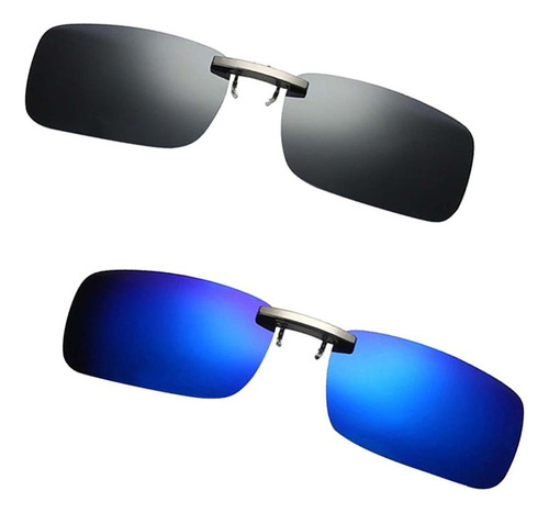 Xc 2pcs Gafas De Sol Con Cristales Rectangulares Polarizados