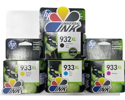 Cartuchos Juego X4 Hp 932xl N + 933xl C-m-y Originales