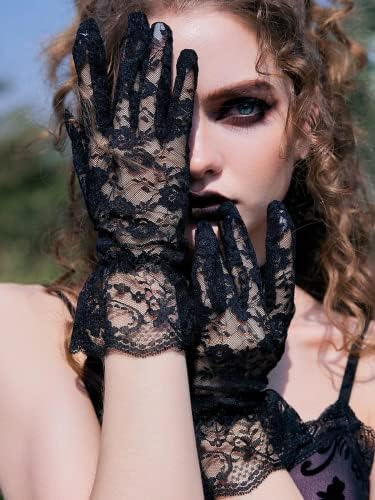 Guantes De Encaje Para Mujer, Para Bodas, Fiestas De Té, Cos