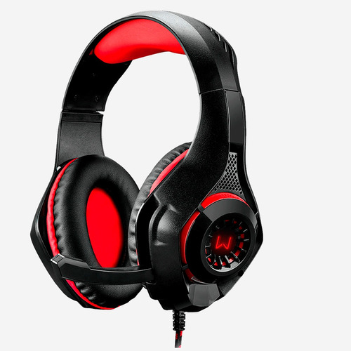 Headset Gamer Warrior Rama Ph219 P3+usb Adaptador P2 Led Cor Vermelho