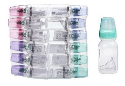 Kit C/12 Mamadeiras Pp Super Higiêni. Lisa 150ml - New Baby