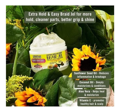 Gel Extra Hold & Easy Braid Jel Jamaican Mango & Lime 227g
