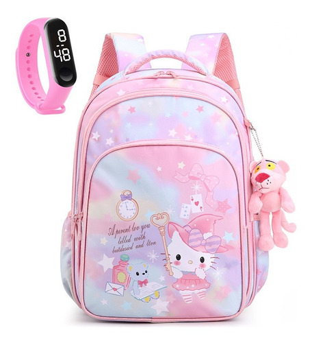 Mochila Reforzada De Hello Kitty, Versión Escolar Para Niños