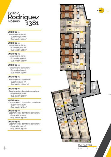 Imagen 17 de 30 de Departamento Monoambiente En Venta En Construcción Centro Rosario