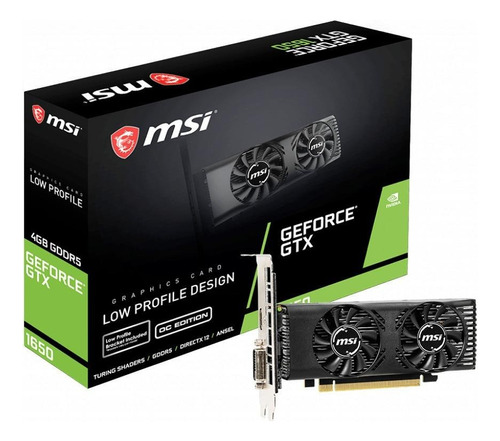 Placa de vídeo Nvidia MSI  GeForce GTX 16 Series GTX 1650 GEFORCE GTX 1650 4GT LP OC OC Edition 4GB