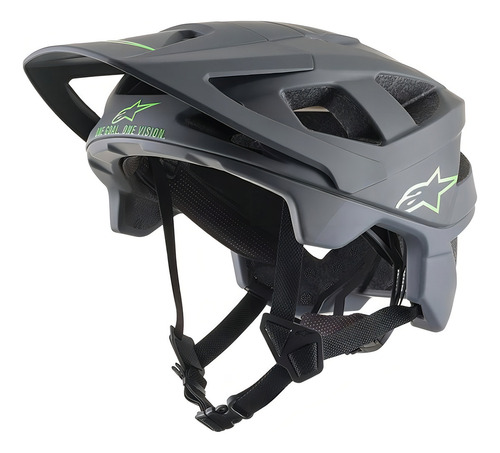 Casco Mtb Bici Vector Pro - Atom Helmet Alpinestar Premium Color Negro Talle M