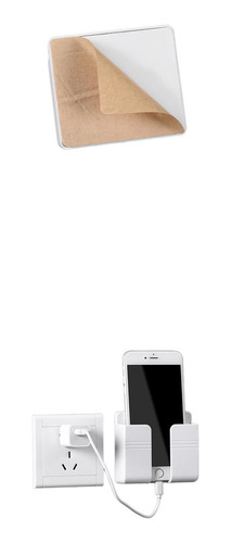 Imagen 5 de 6 de 3 Porta Celular Gris Mate Apertura Para Carga Pared Adhesivo