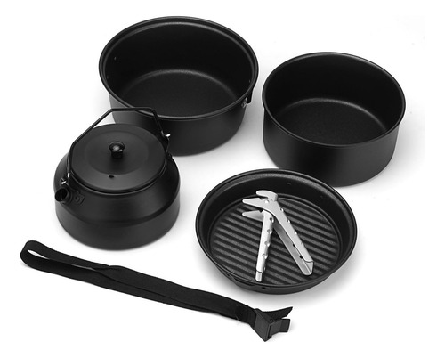 Juego De Utensilios De Cocina Compactos: Ollas, Sartenes Y O