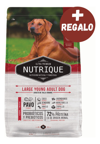 Nutrique Young Adult Large Dog X 15 Kg + Happy Tails