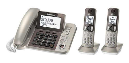 Imagen 3 de 3 de Teléfono fijo Panasonic KX-TGF352 champagne gold