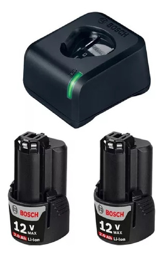 Kit Bosch Basico 2 Baterias 12v 2,0 Ah + Cargador Gal 12v20