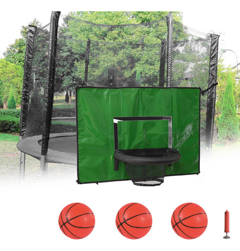 Kit De Portería De Aro De Baloncesto De Trampolín Con Mini
