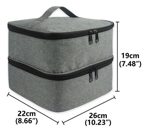 Bolsa De Almacenamiento De Esmalte De Uñas Portátil Gris