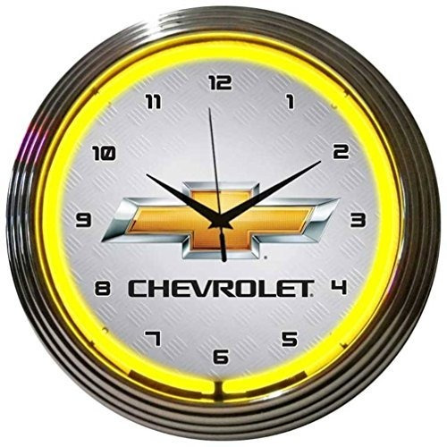 Reloj Neón Amarillo Chevrolet Gm