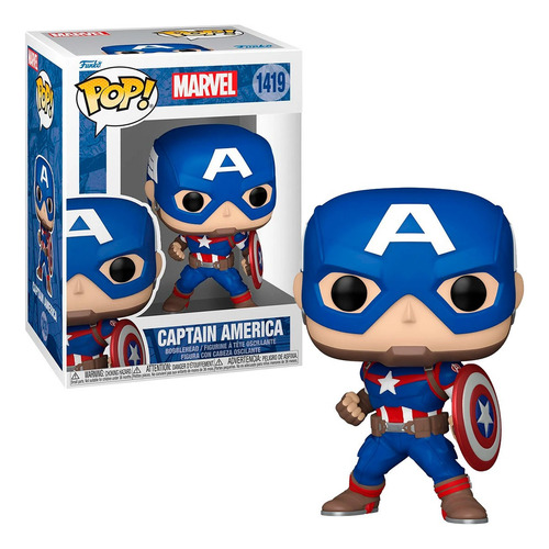 Figura Captain America Marvel 1419 Pop! Funko