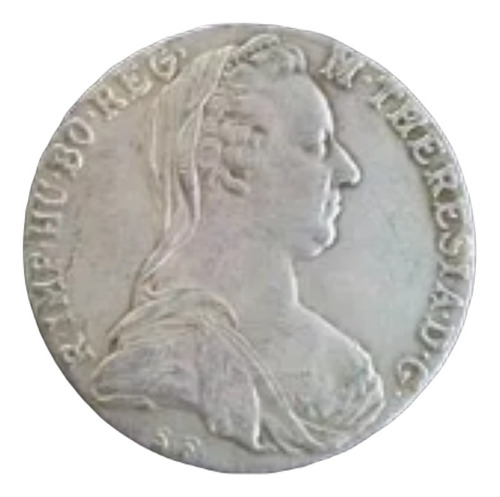 Moeda 1780 M Theresia D G R Imp Hu Bo Reg Archid Avst Dux (Usado)