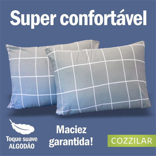 2 Fronhas Avulsas 150 Fios Algodão Percal Luxo Macio Hotel