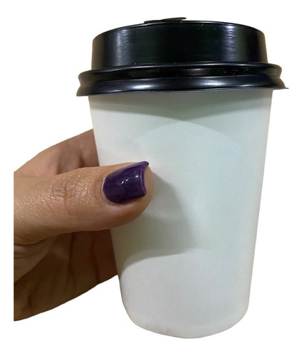 Vaso Para Café Encerado 8 Onzas Con Tapa 250 Pzas