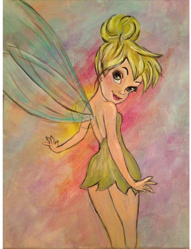 Kit De Pintura Con Diamantes 5d Disney Tinker Bell 40x30cm